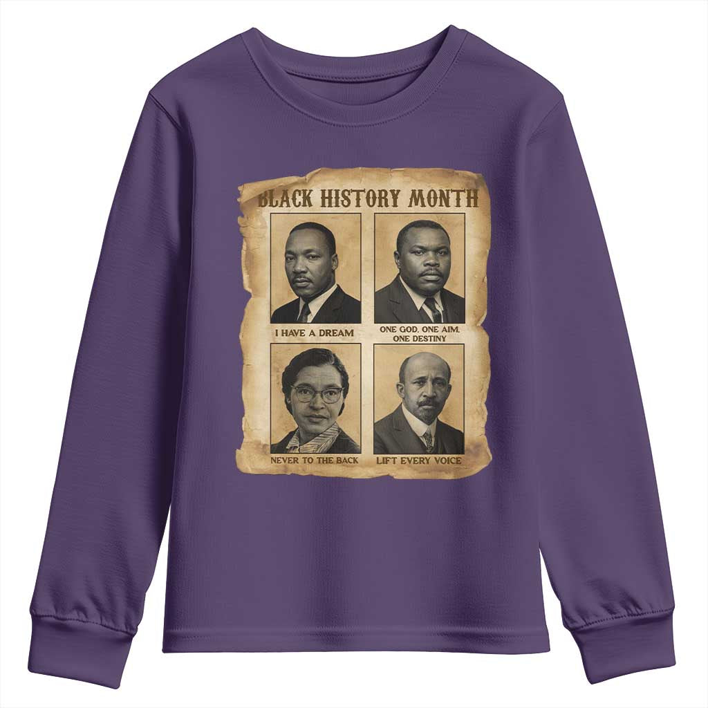 Vintage African American Heroes Youth Sweatshirt Black Pride Inspiration - African Pride