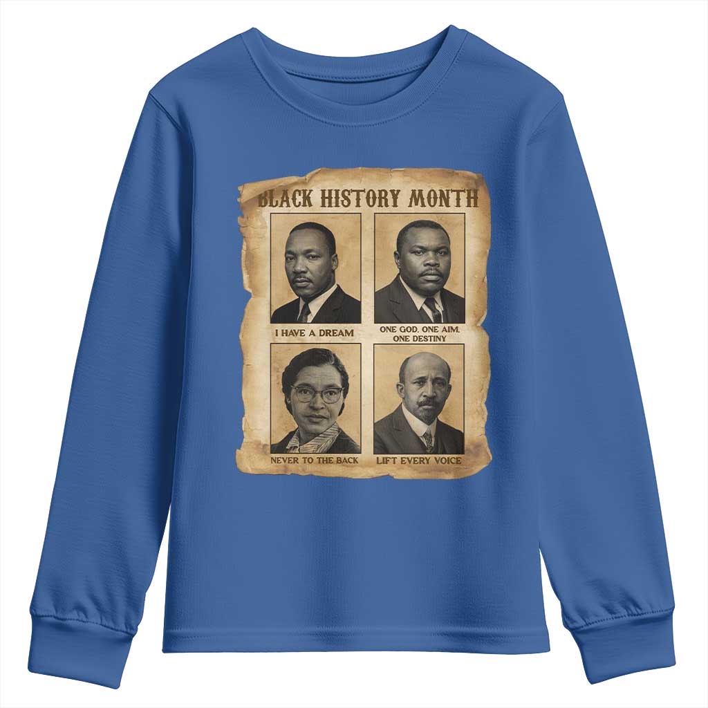 Vintage African American Heroes Youth Sweatshirt Black Pride Inspiration - African Pride