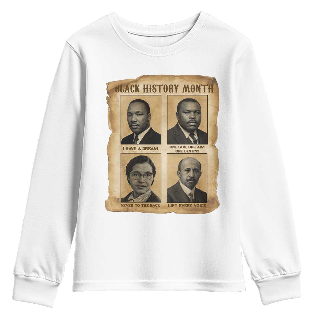 Vintage African American Heroes Youth Sweatshirt Black Pride Inspiration - African Pride