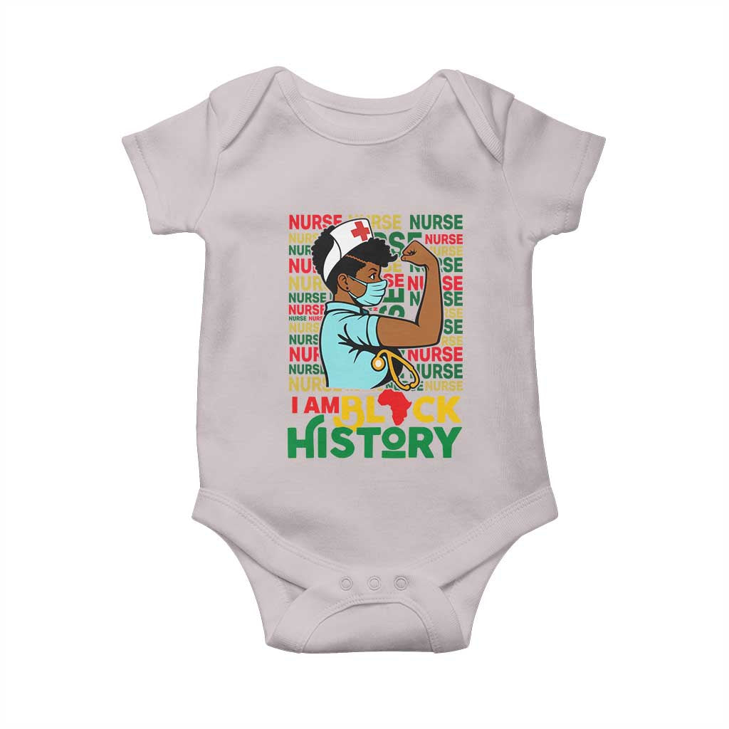 African American Nurse Baby Onesie I Am Black History Afro Strong Feminism - African Pride