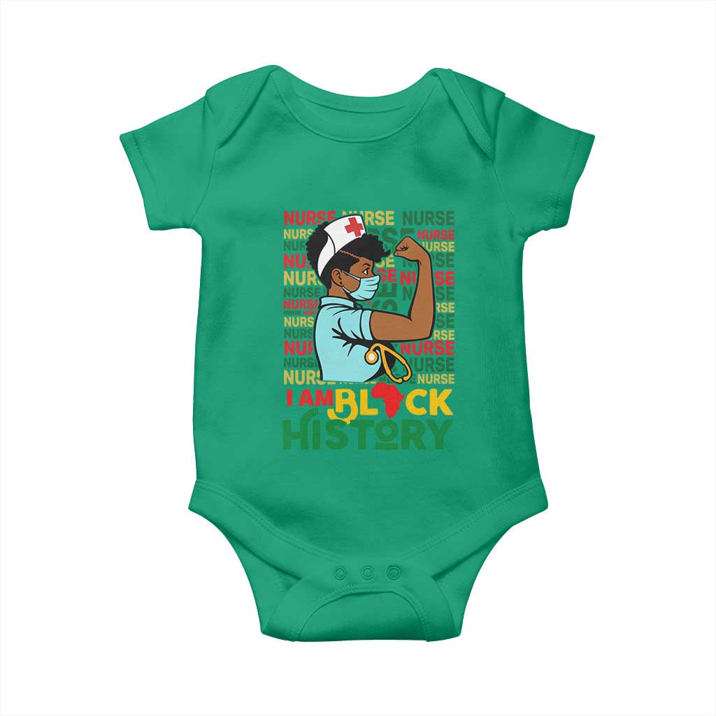 African American Nurse Baby Onesie I Am Black History Afro Strong Feminism - African Pride