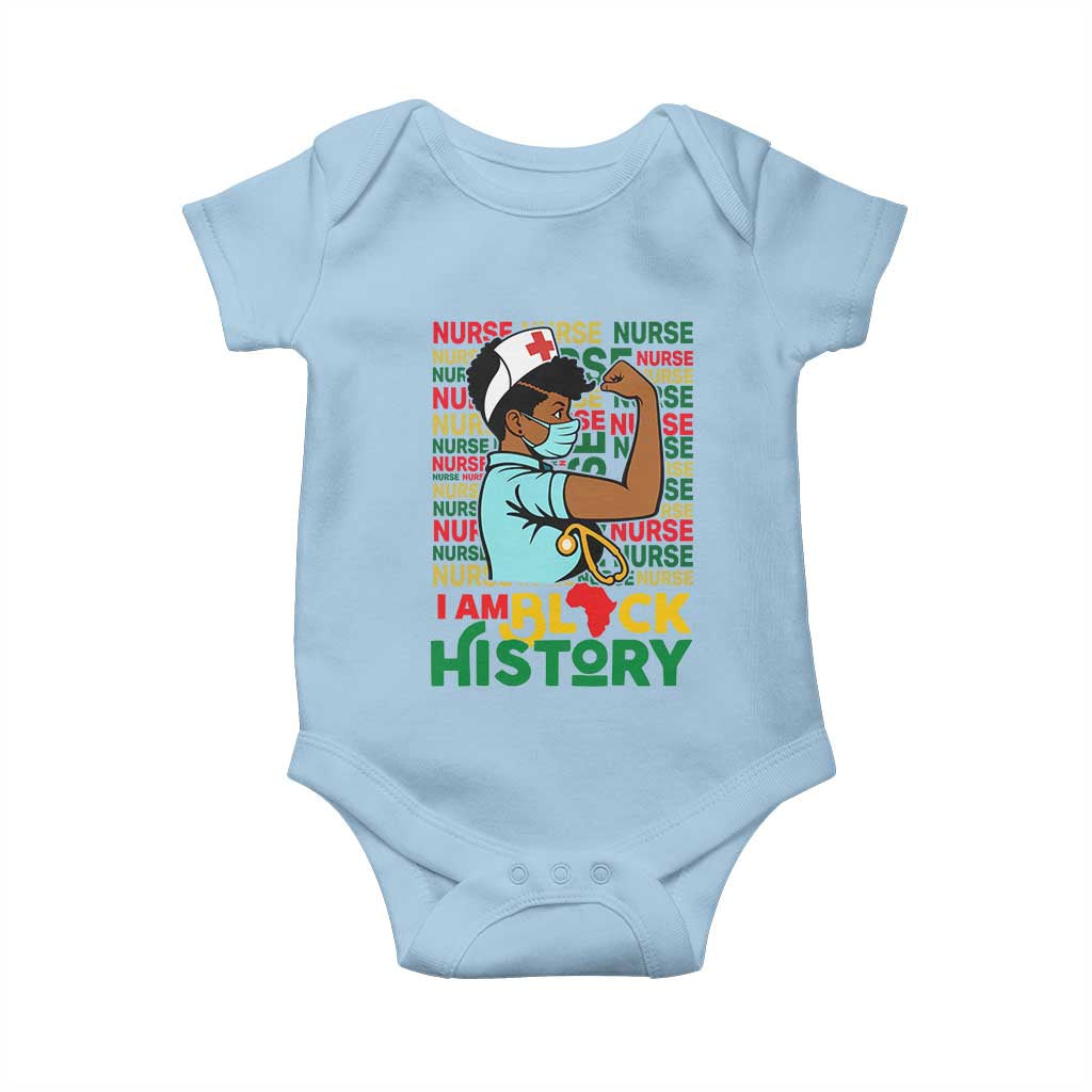 African American Nurse Baby Onesie I Am Black History Afro Strong Feminism - African Pride