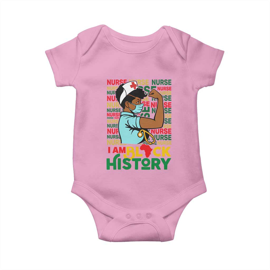 African American Nurse Baby Onesie I Am Black History Afro Strong Feminism - African Pride