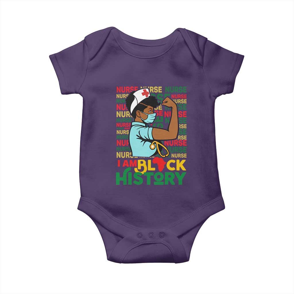 African American Nurse Baby Onesie I Am Black History Afro Strong Feminism - African Pride