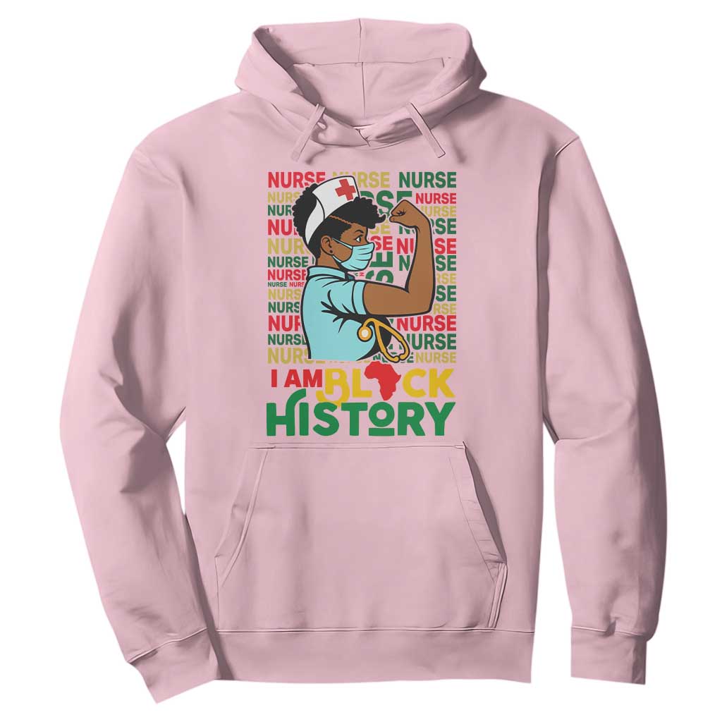 African American Nurse Hoodie I Am Black History Afro Strong Feminism - African Pride