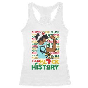 African American Nurse Racerback Tank Top I Am Black History Afro Strong Feminism - African Pride