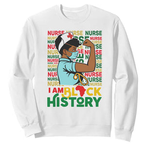 African American Nurse Sweatshirt I Am Black History Afro Strong Feminism - African Pride