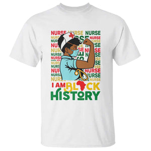 African American Nurse T Shirt I Am Black History Afro Strong Feminism - African Pride