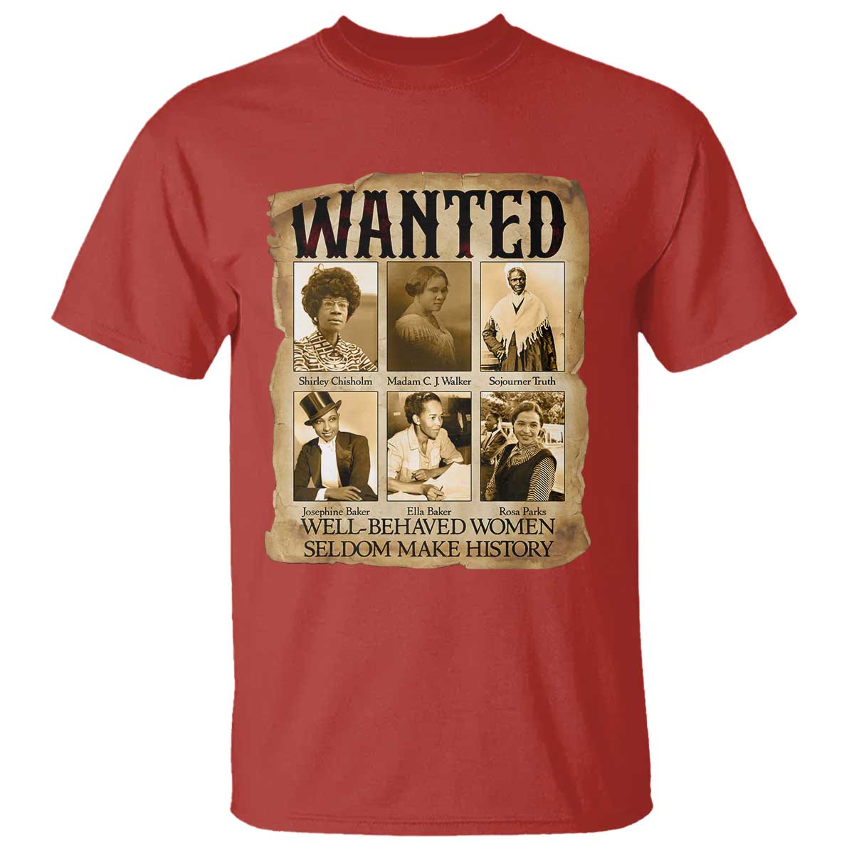 Well Behaved Women Seldom Make History T Shirt Vintage Feminist Poster - African Pride