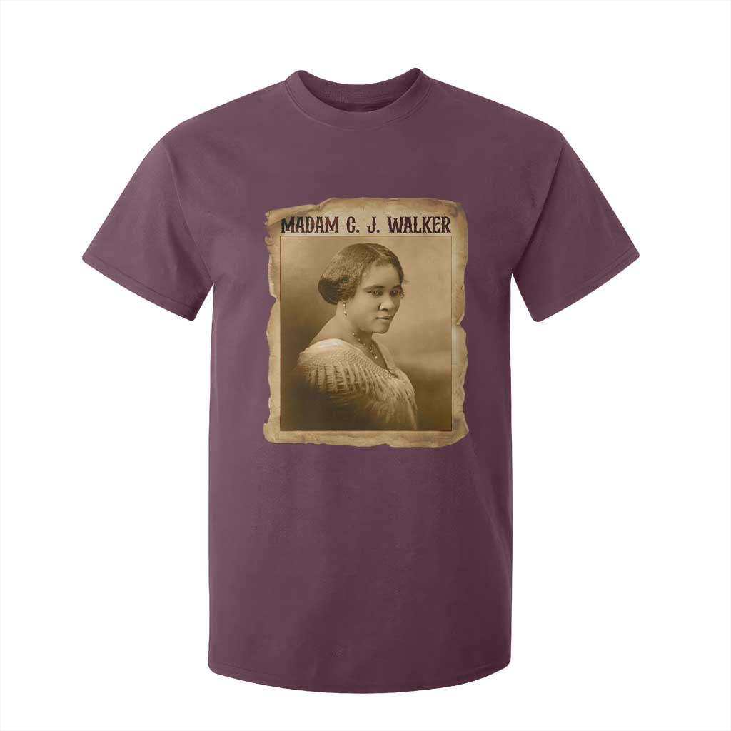 Madam CJ Walker T Shirt For Kid Female Empowerment History Gift - African Pride