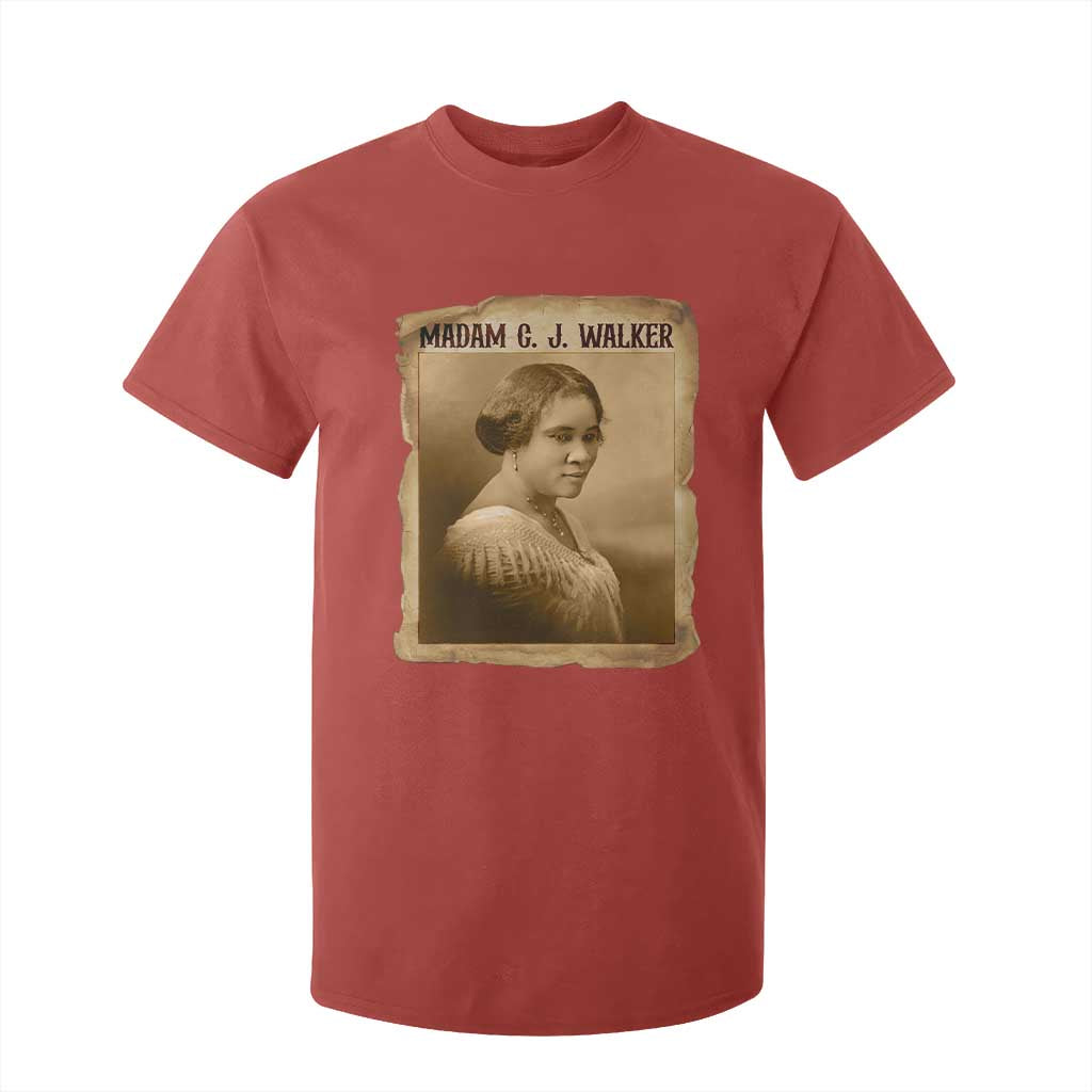 Madam CJ Walker T Shirt For Kid Female Empowerment History Gift - African Pride