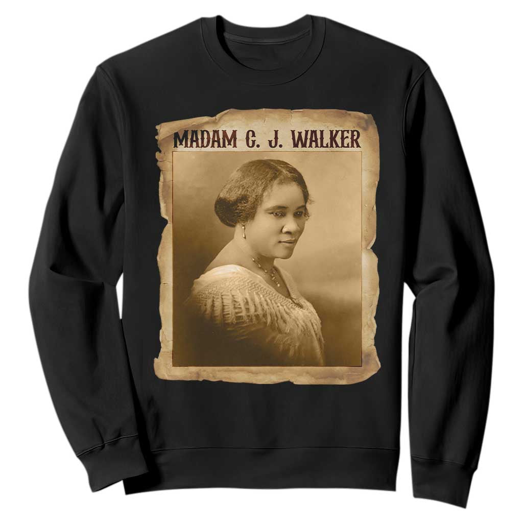 Madam CJ Walker Sweatshirt Female Empowerment History Gift - African Pride