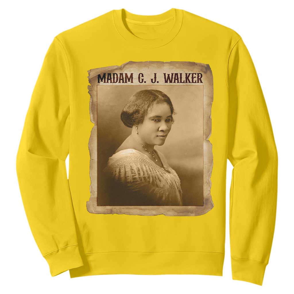 Madam CJ Walker Sweatshirt Female Empowerment History Gift - African Pride