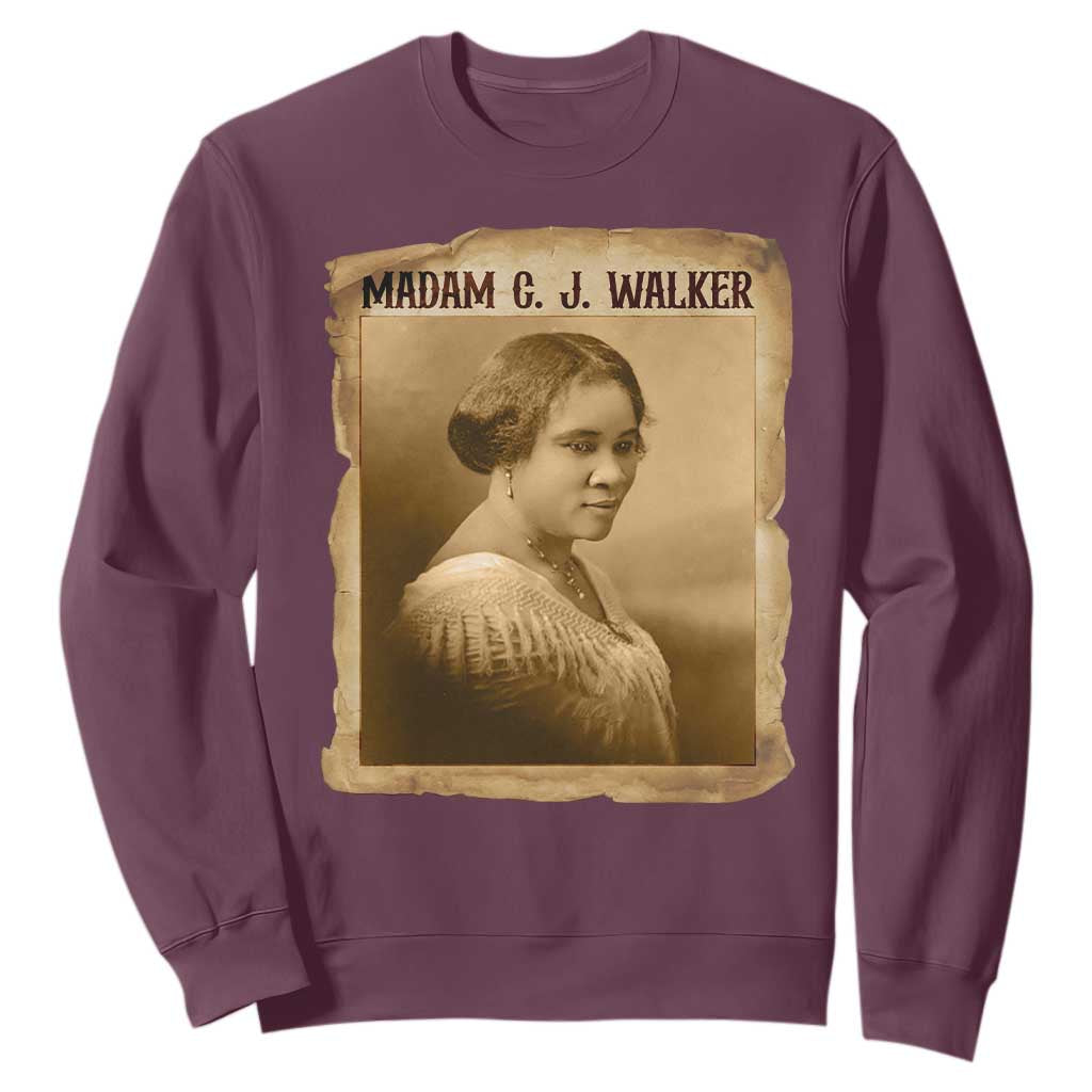 Madam CJ Walker Sweatshirt Female Empowerment History Gift - African Pride