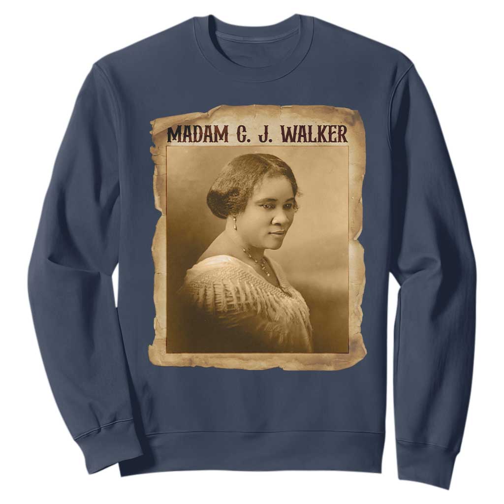 Madam CJ Walker Sweatshirt Female Empowerment History Gift - African Pride