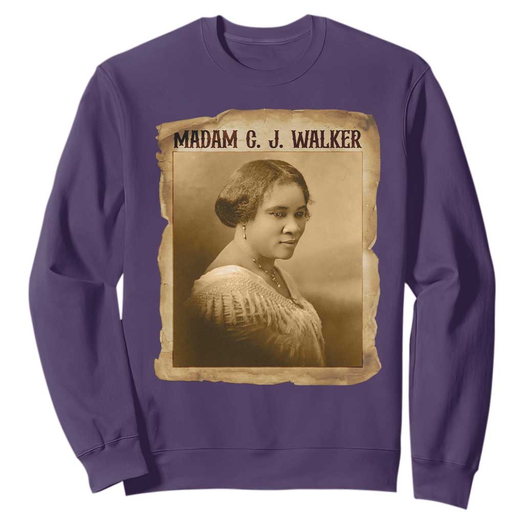 Madam CJ Walker Sweatshirt Female Empowerment History Gift - African Pride
