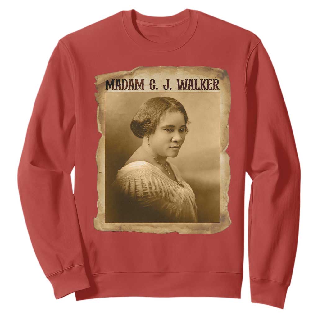 Madam CJ Walker Sweatshirt Female Empowerment History Gift - African Pride