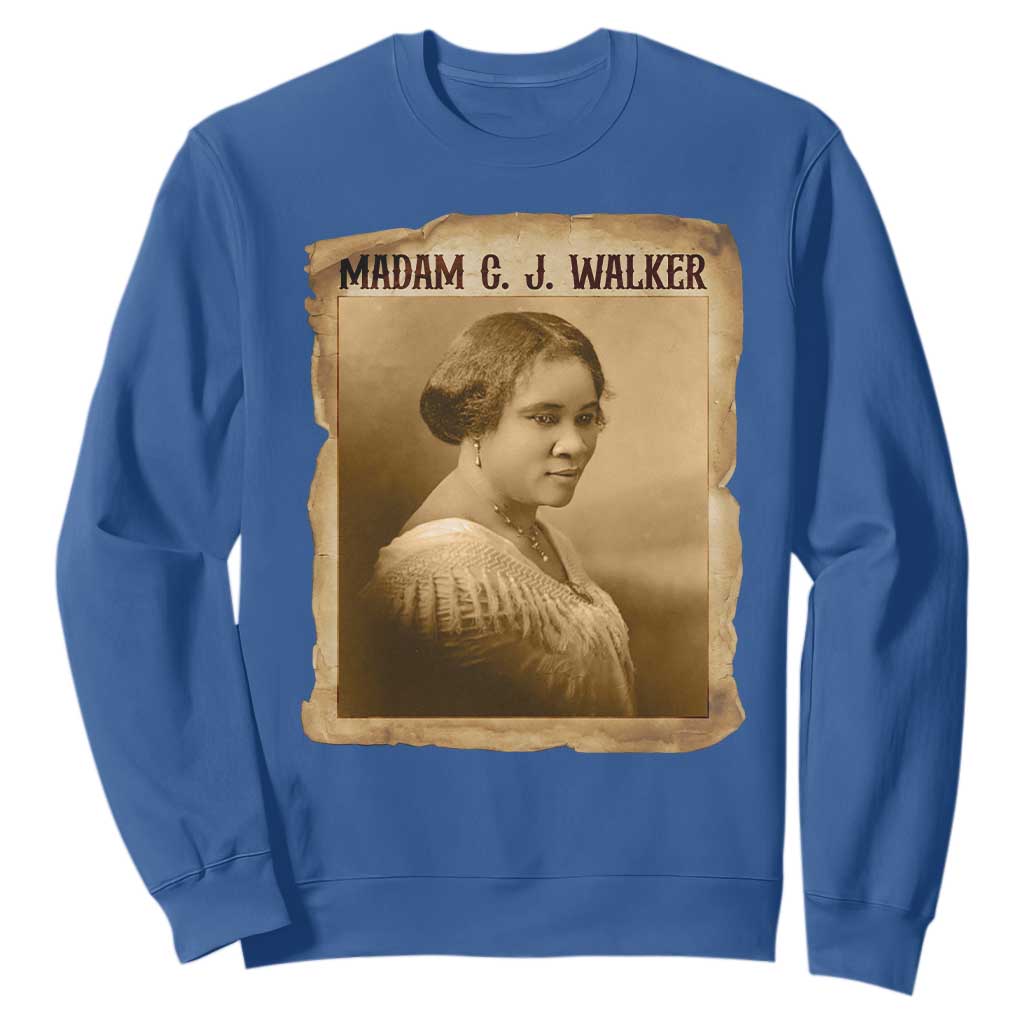 Madam CJ Walker Sweatshirt Female Empowerment History Gift - African Pride