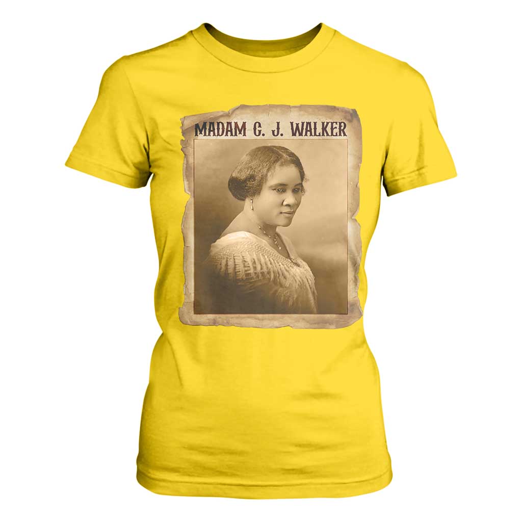 Madam CJ Walker T Shirt For Women Female Empowerment History Gift - African Pride
