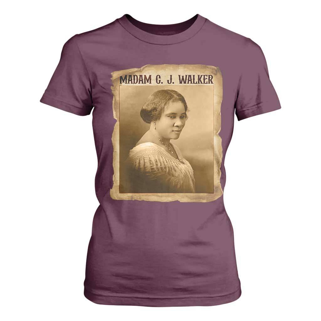 Madam CJ Walker T Shirt For Women Female Empowerment History Gift - African Pride