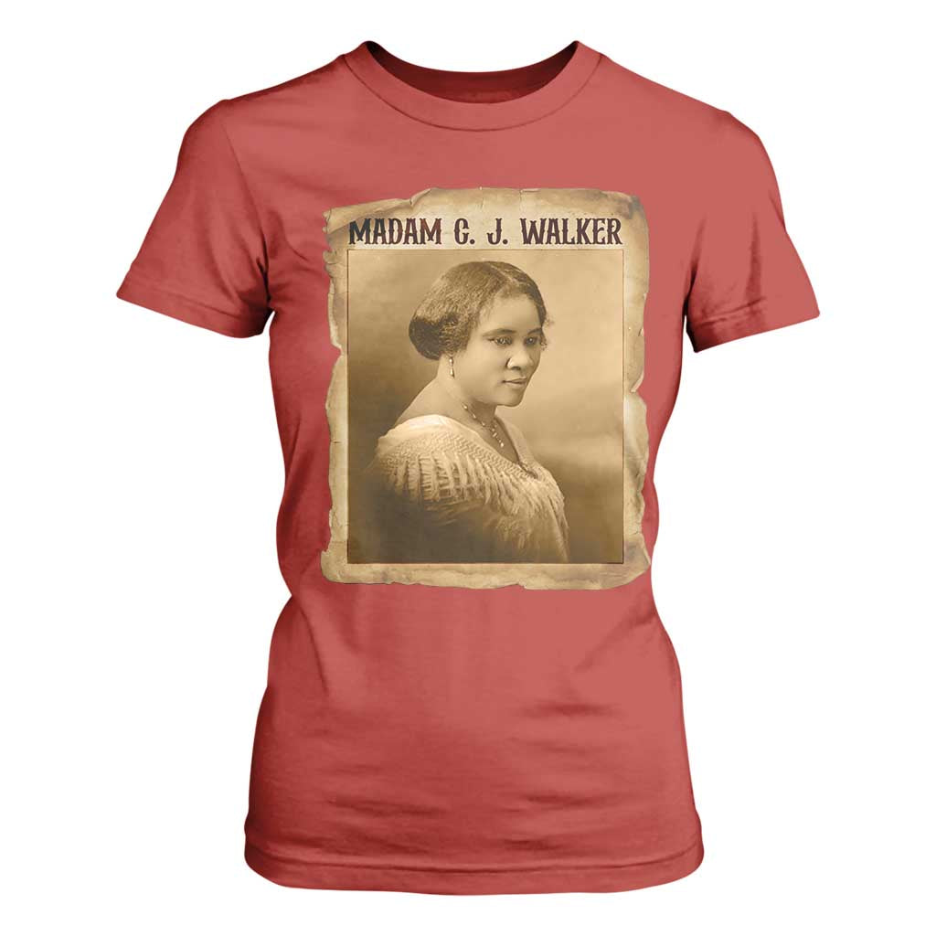 Madam CJ Walker T Shirt For Women Female Empowerment History Gift - African Pride