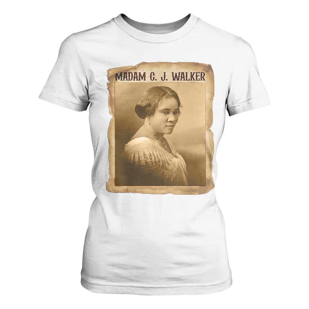 Madam CJ Walker T Shirt For Women Female Empowerment History Gift - African Pride