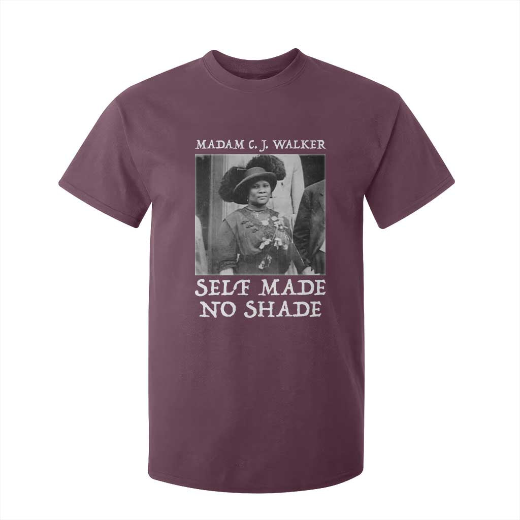 Madam CJ Walker T Shirt For Kid Self Made No Shade Female Empowerment - African Pride