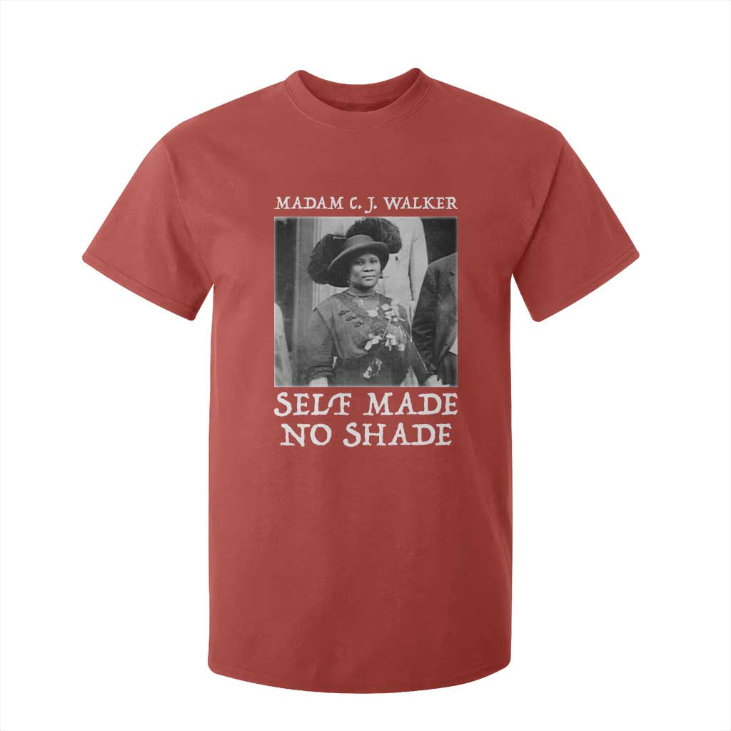 Madam CJ Walker T Shirt For Kid Self Made No Shade Female Empowerment - African Pride