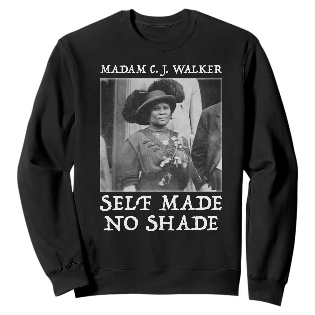 Madam CJ Walker Sweatshirt Self Made No Shade Female Empowerment - African Pride