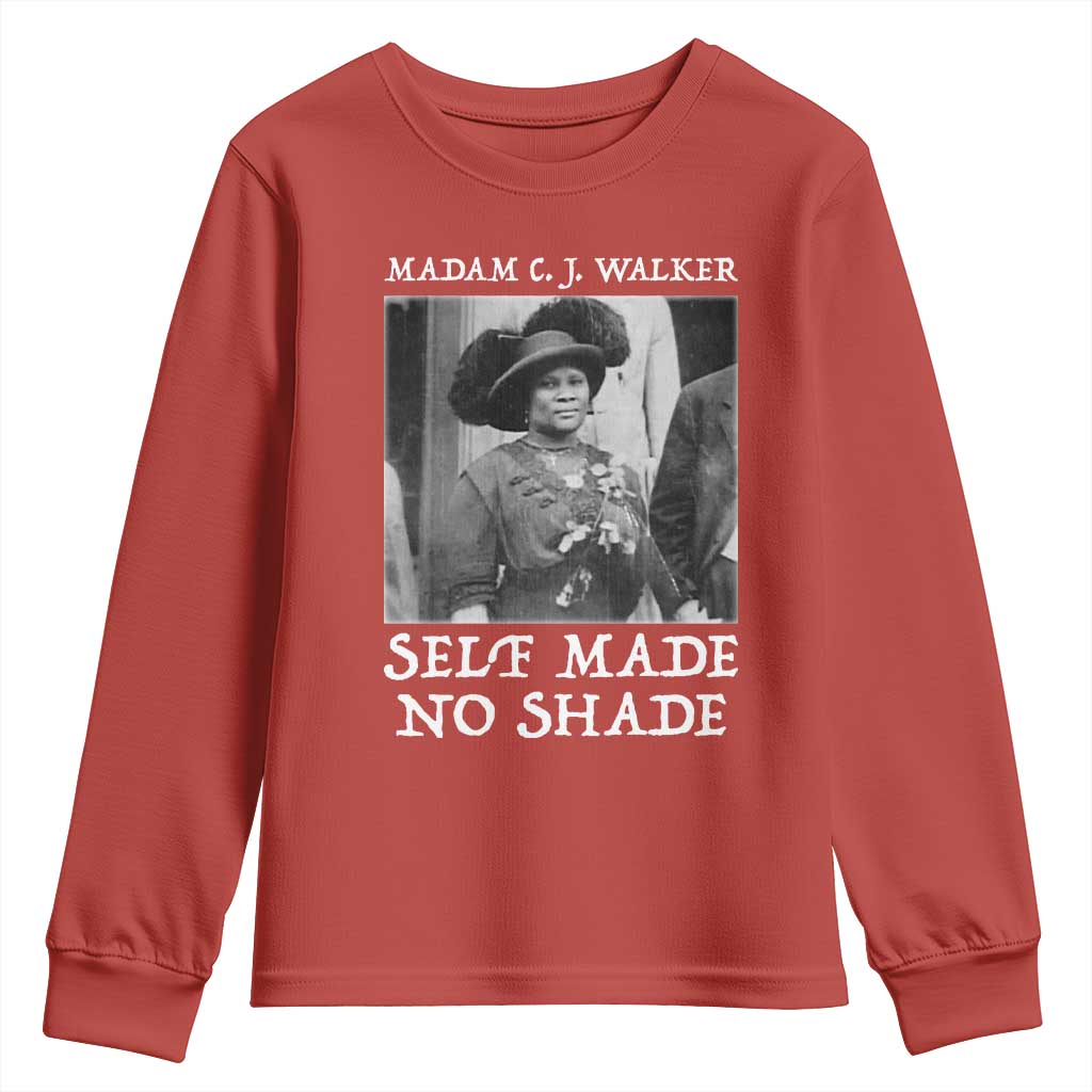 Madam CJ Walker Youth Sweatshirt Self Made No Shade Female Empowerment - African Pride