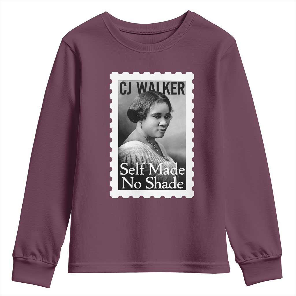 Madam CJ Walker Youth Sweatshirt Strong Black Woman Leader - African Pride