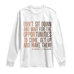 Madam CJ Walker Quote Long Sleeve Shirt Get Up And Make Opportunities - African Pride