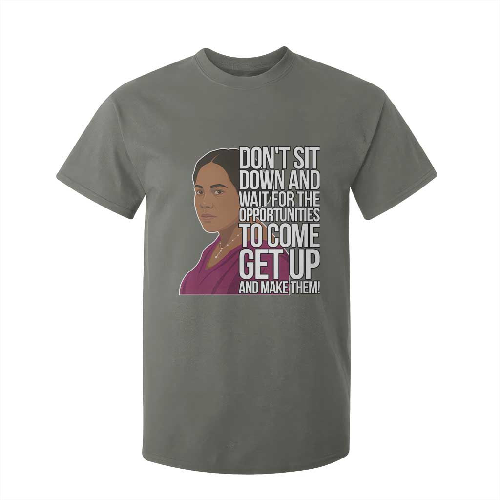 Madam CJ Walker Quote T Shirt For Kid Do Not Sit Down And Wait For Opportunities - African Pride