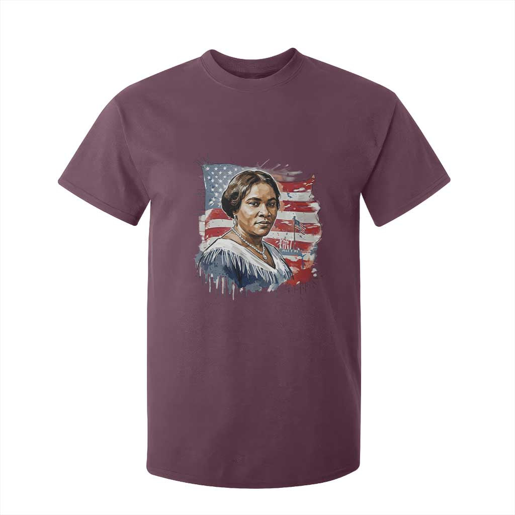 Madam CJ Walker Patriotic T Shirt For Kid Strong Black Woman Leader - African Pride