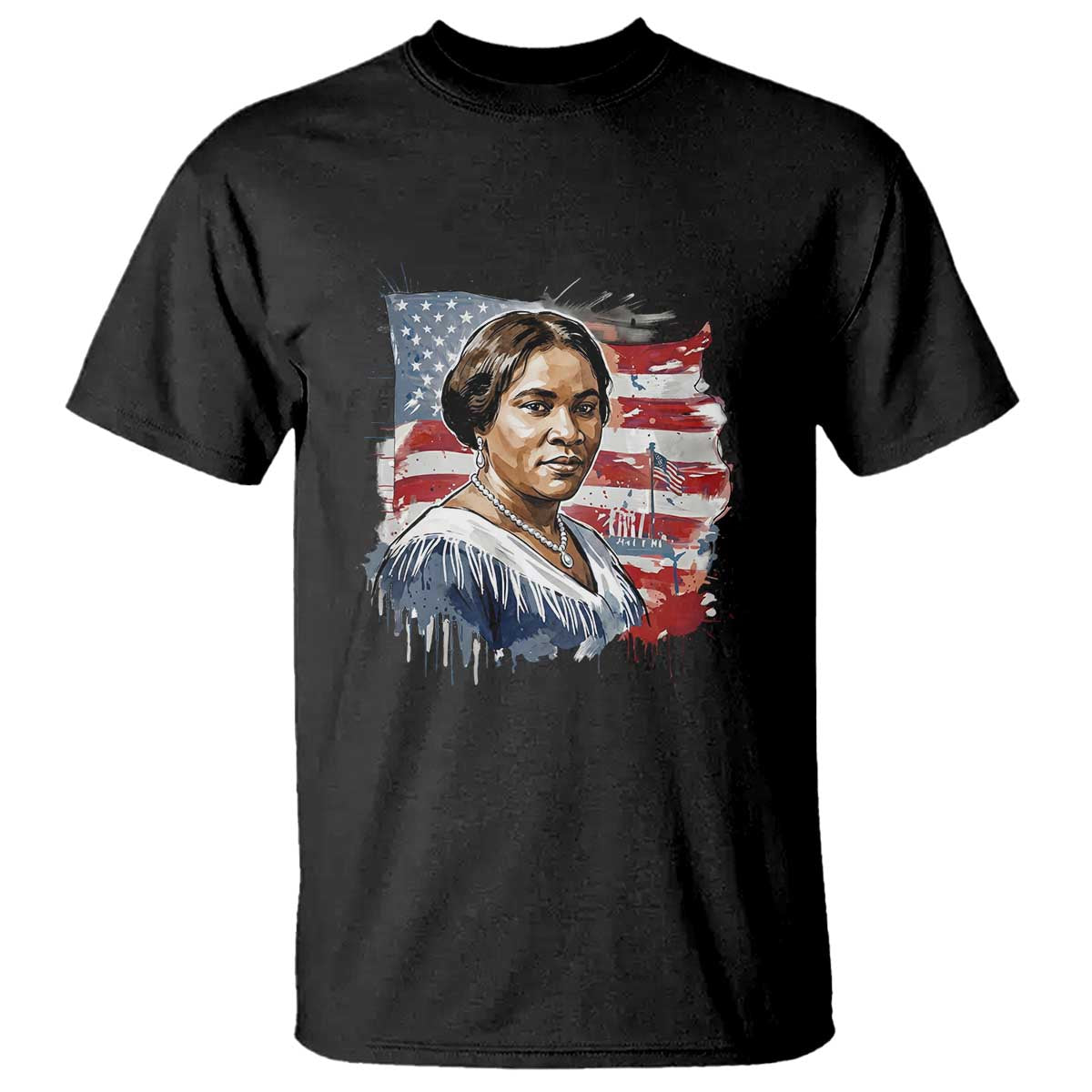 Madam CJ Walker Patriotic T Shirt Strong Black Woman Leader - African Pride