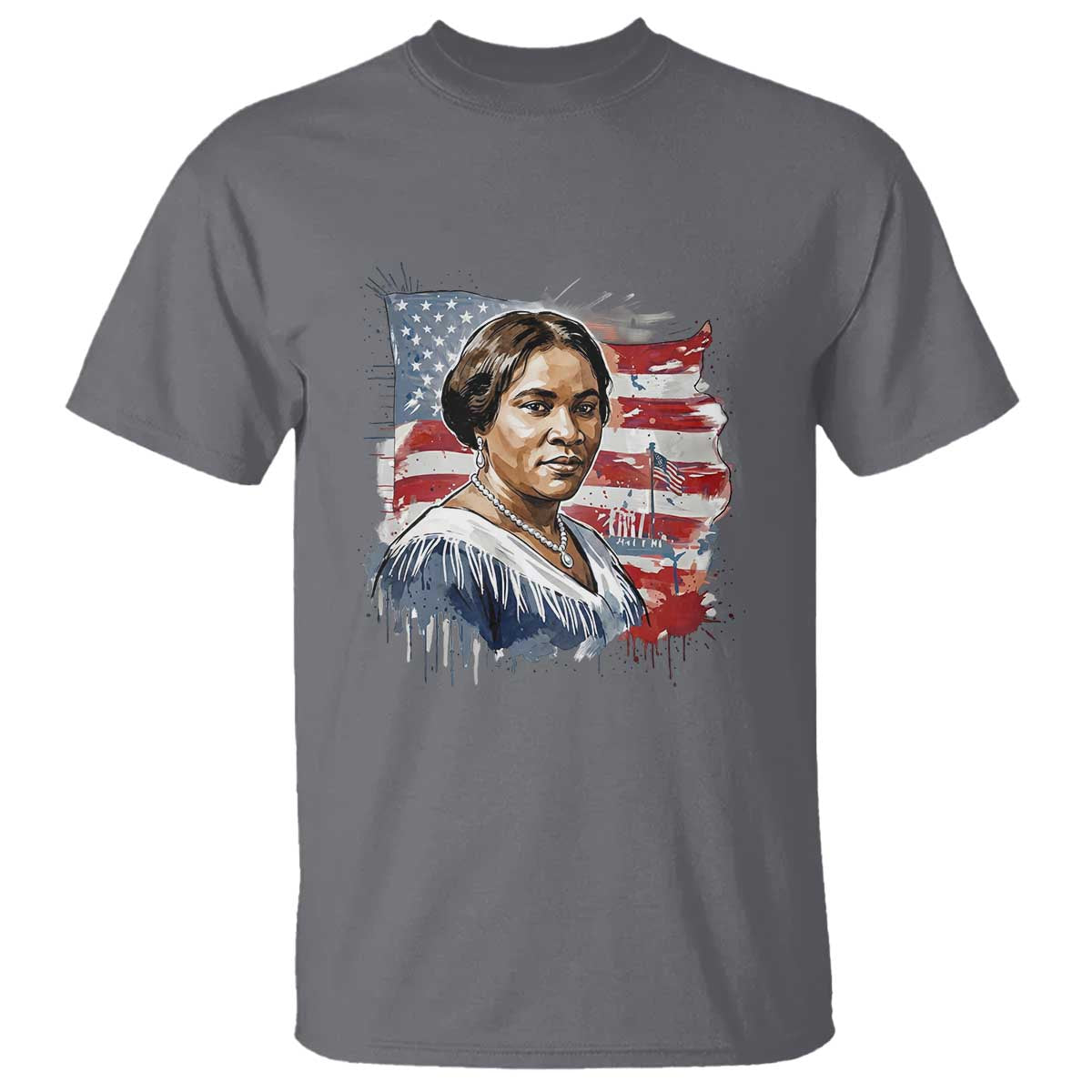 Madam CJ Walker Patriotic T Shirt Strong Black Woman Leader - African Pride