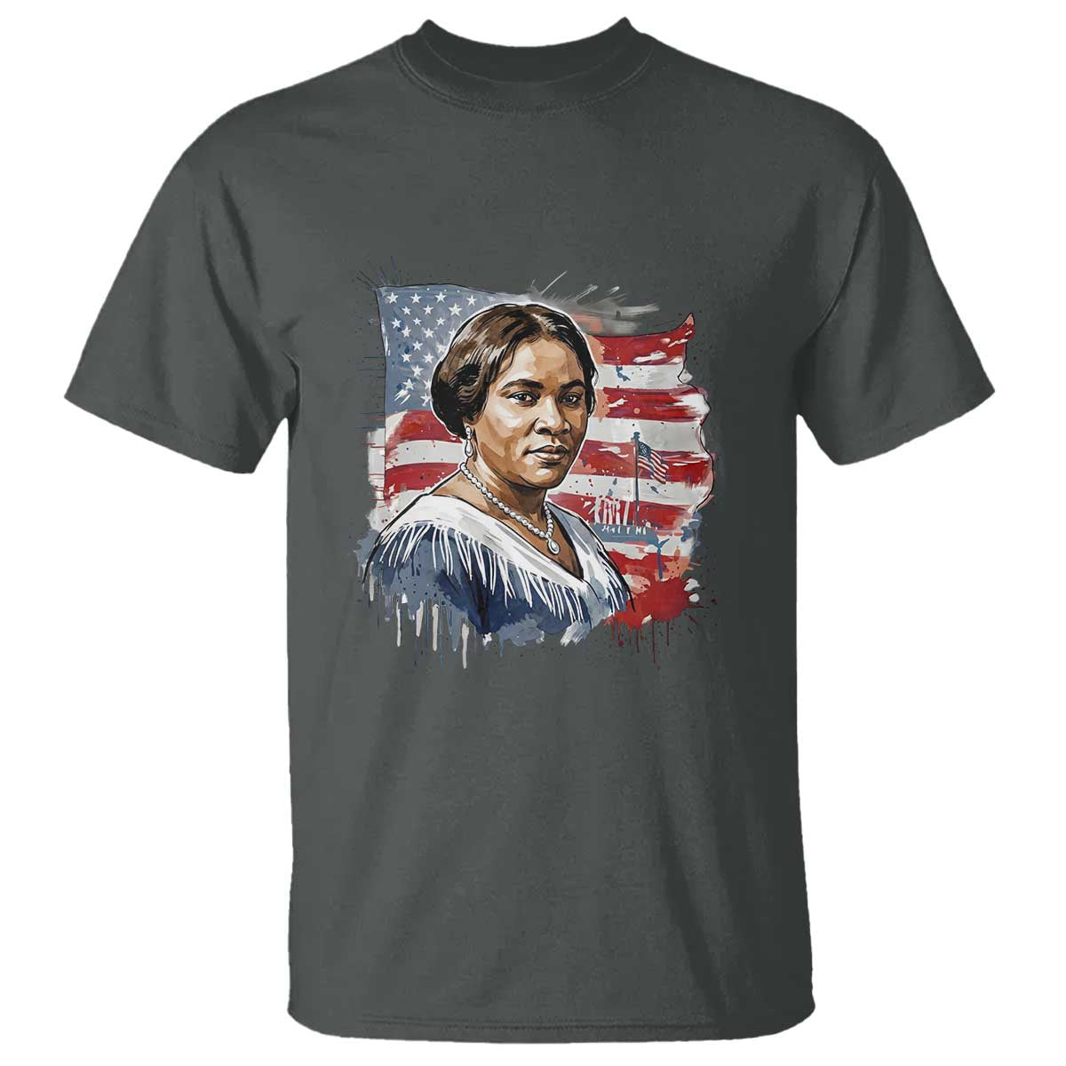 Madam CJ Walker Patriotic T Shirt Strong Black Woman Leader - African Pride