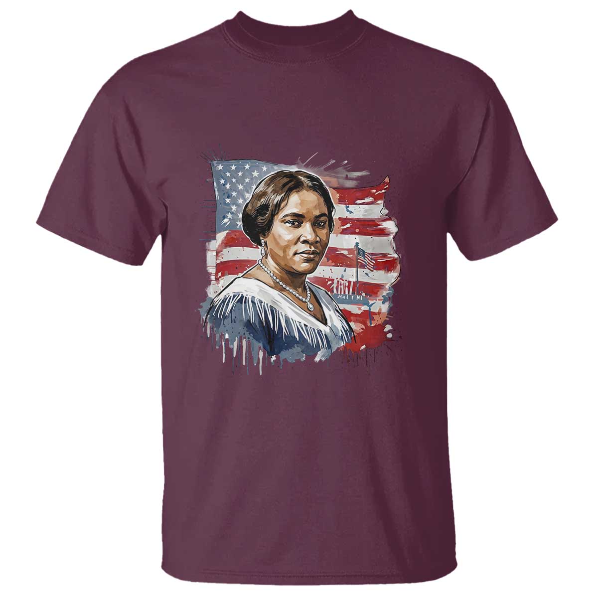 Madam CJ Walker Patriotic T Shirt Strong Black Woman Leader - African Pride