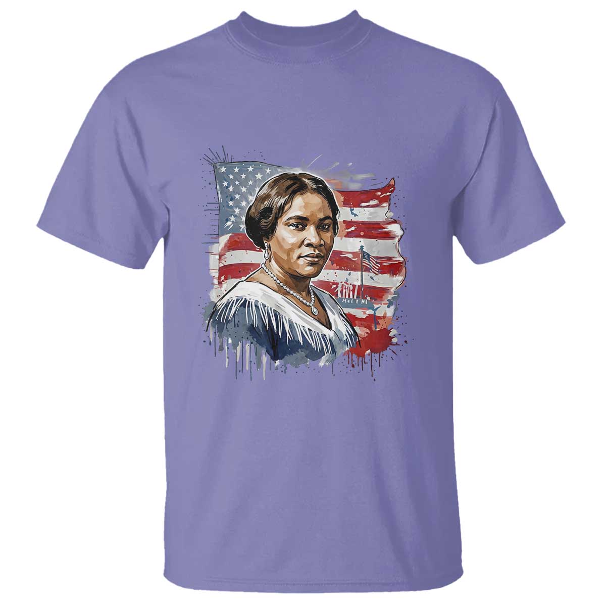 Madam CJ Walker Patriotic T Shirt Strong Black Woman Leader - African Pride