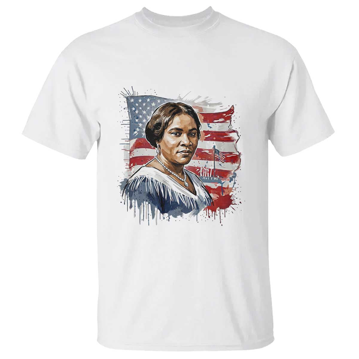Madam CJ Walker Patriotic T Shirt Strong Black Woman Leader - African Pride