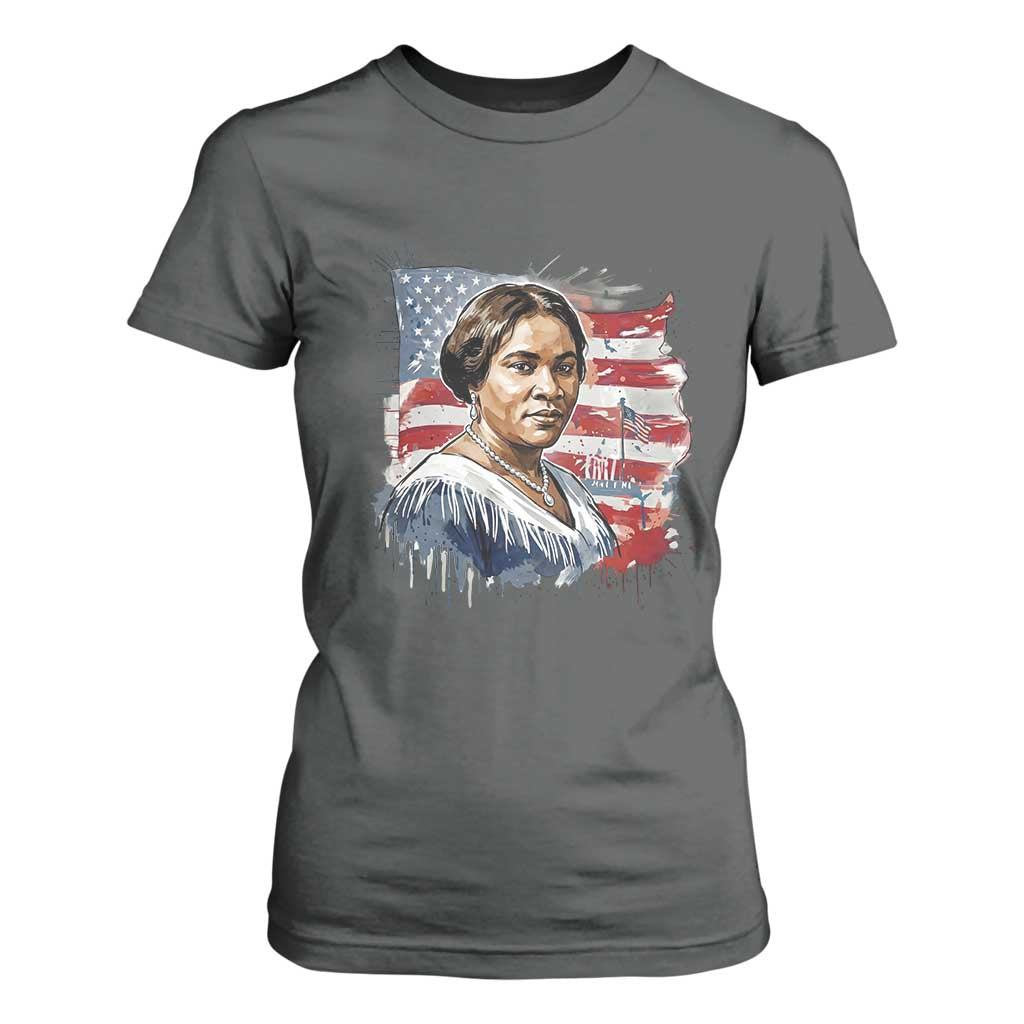 Madam CJ Walker Patriotic T Shirt For Women Strong Black Woman Leader - African Pride