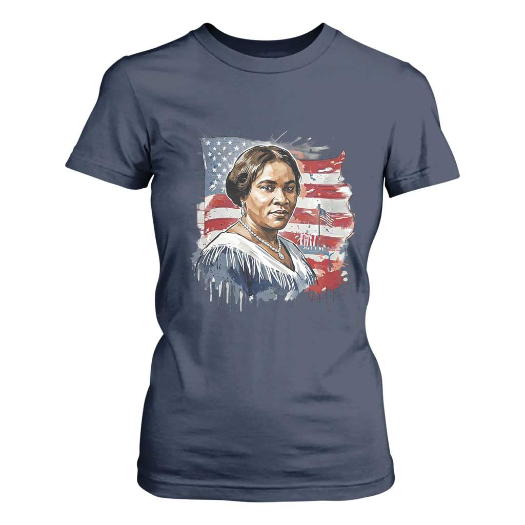 Madam CJ Walker Patriotic T Shirt For Women Strong Black Woman Leader - African Pride