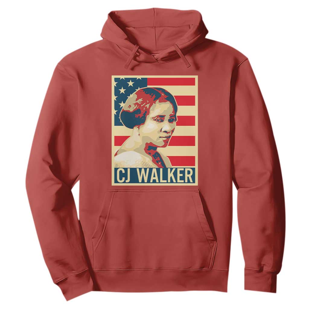 Madam CJ Walker Patriotic Hoodie Black History Month Gift - African Pride