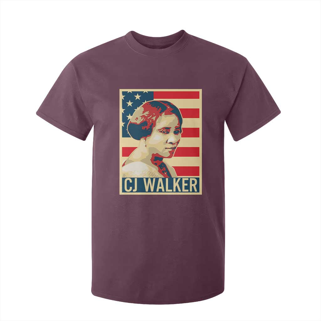 Madam CJ Walker Patriotic T Shirt For Kid Black History Month Gift - African Pride