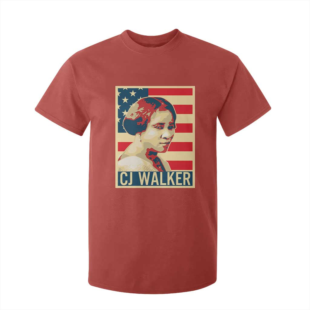 Madam CJ Walker Patriotic T Shirt For Kid Black History Month Gift - African Pride