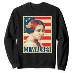 Madam CJ Walker Patriotic Sweatshirt Black History Month Gift - African Pride