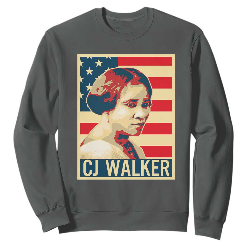 Madam CJ Walker Patriotic Sweatshirt Black History Month Gift - African Pride