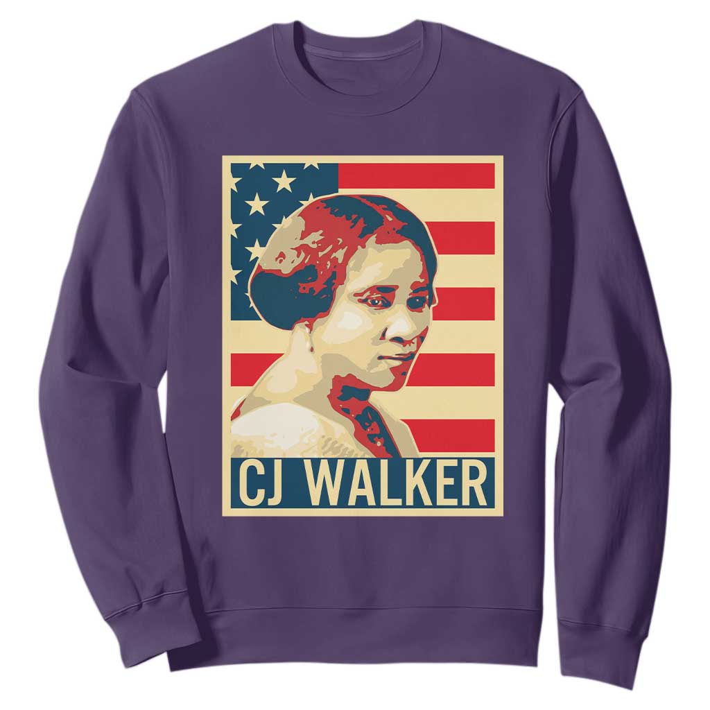 Madam CJ Walker Patriotic Sweatshirt Black History Month Gift - African Pride