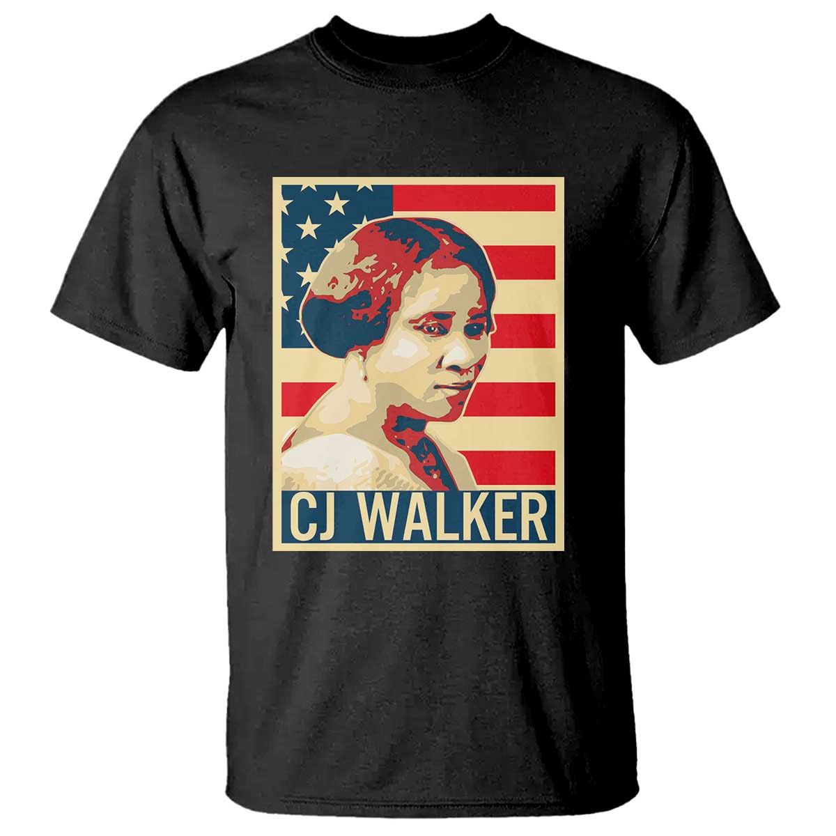 Madam CJ Walker Patriotic T Shirt Black History Month Gift - African Pride