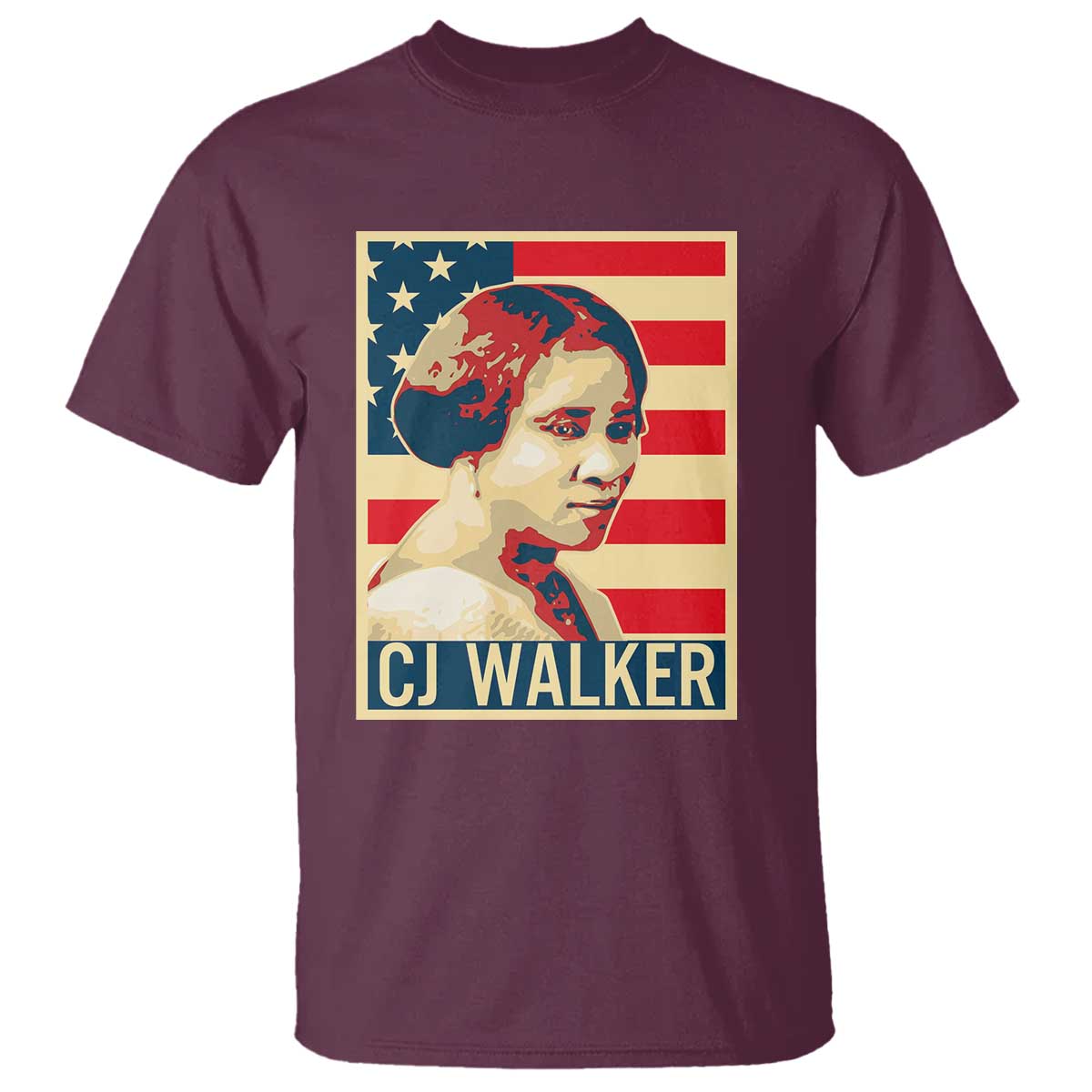 Madam CJ Walker Patriotic T Shirt Black History Month Gift - African Pride